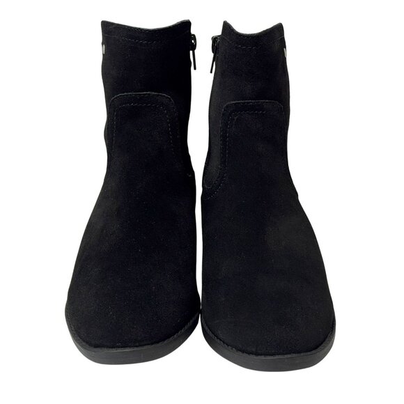 NEW Very Volatile Los Angeles Jericho Sz 8 Black Suede Leather Booties Side Zip - Picture 4 of 12